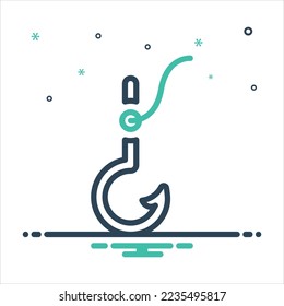 Icono de mezcla de colores vectorial para gancho