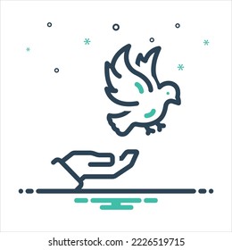 Vector colorful mix icon for hoped