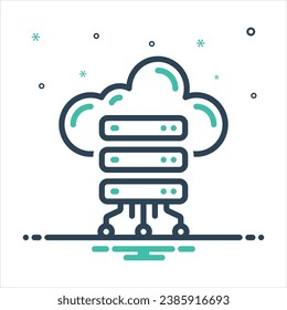 Vector colorful mix icon for hosting