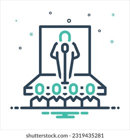 Vector colorful mix icon for hosts