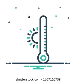 Vector colorful mix icon for hot