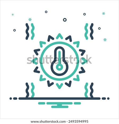 Vector colorful mix icon for hot