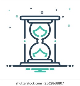 Vector colorful mix icon for hourglass