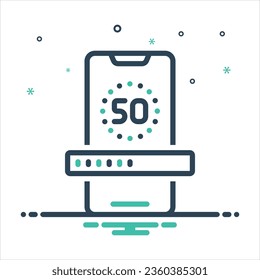 Vector colorful mix icon for however