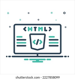 Vektorfarbiges Mischsymbol für HTML