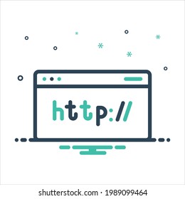 Vector colorful mix icon for http