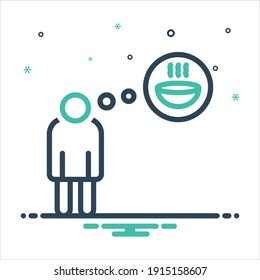 Vector colorful mix icon for hunger