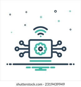 icono de mezcla de color vectorial para tic