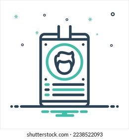 Vector colorful mix icon for identifier
