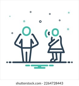 Icono de mezcla de color vectorial para ignorado