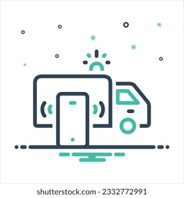 Vector colorful mix icon for immediately