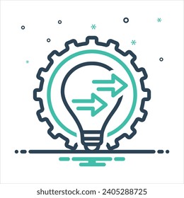 Vector colorful mix icon for implementation