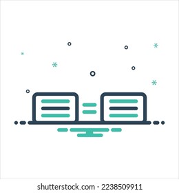 Vector colorful mix icon for implies