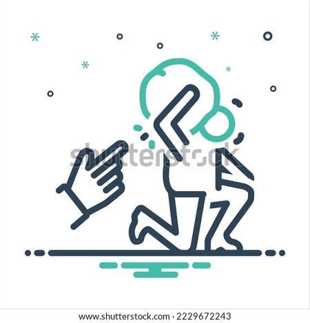 Vector colorful mix icon for impose