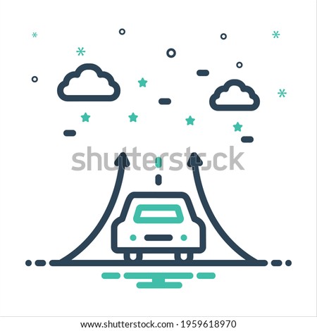 Vector colorful mix icon for impossible