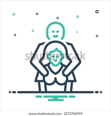 Vector colorful mix icon for inappropriate