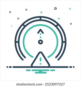 Vector colorful mix icon for indicator