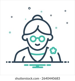 Vector colorful mix icon for influencer relations