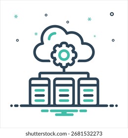 Vector colorful mix icon for it infrastructure