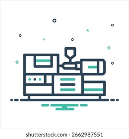 Icono colorido de la mezcla del Vector para el moldeo a presión