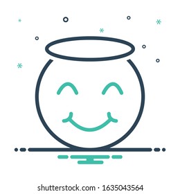 Vector colorful mix icon for innocent