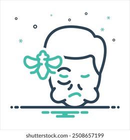 Vetor ícone de mistura colorida para insetos