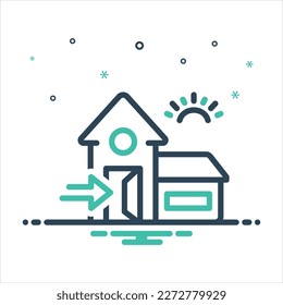 Vector colorful mix icon for inside