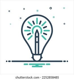 Vector colorful mix icon for inspired