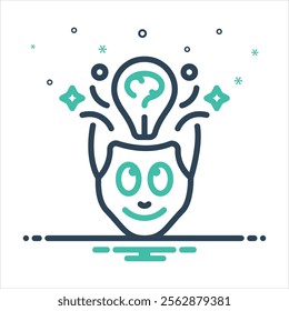 Vector colorful mix icon for inspired