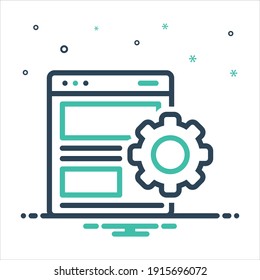 Icono de mezcla colorida del vector para la instalación