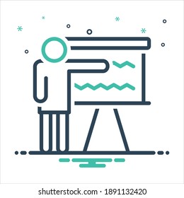 Vector colorful mix icon for instructors