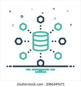Icono de mezcla de colores vectoriales para integrar