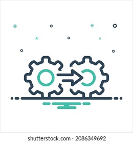 Icono de mezcla de colores vectoriales para integrar