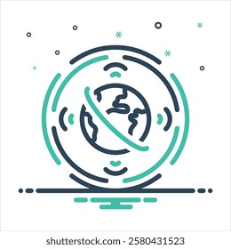 Vector colorful mix icon for internet