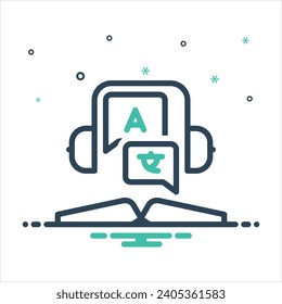 Icono de mezcla de colores vectorial para interpretación
