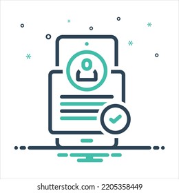 Vector colorful mix icon for introductory