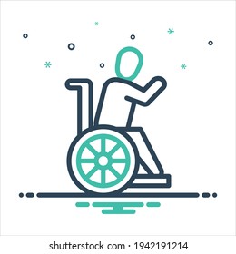 Vector colorful mix icon for invalid