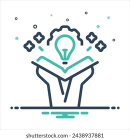 Vector colorful mix icon for inventor