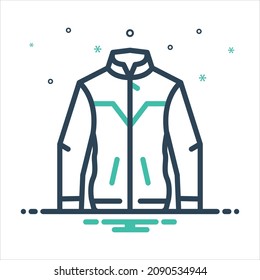 Icono de mezcla de color vectorial para chaqueta