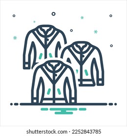 Vector colorful mix icon for jackets