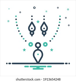 Vector colorful mix icon for jewellery