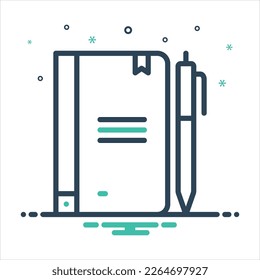 Vector colorful mix icon for journal