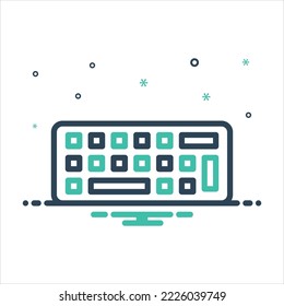 Vector colorful mix icon for keyboard
