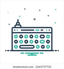 Vector colorful mix icon for keyboards