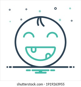 Vector colorful mix icon for kid