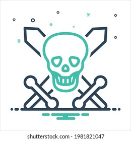 Vector colorful mix icon for kills