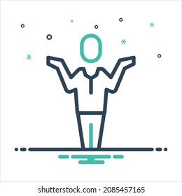 Vector colorful mix icon for knowing