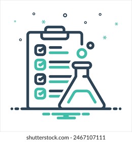 Vector colorful mix icon for lab result