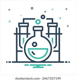 Vector colorful mix icon for laboratory