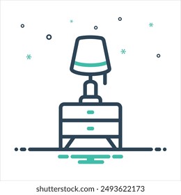 Vector colorful mix icon for lamp